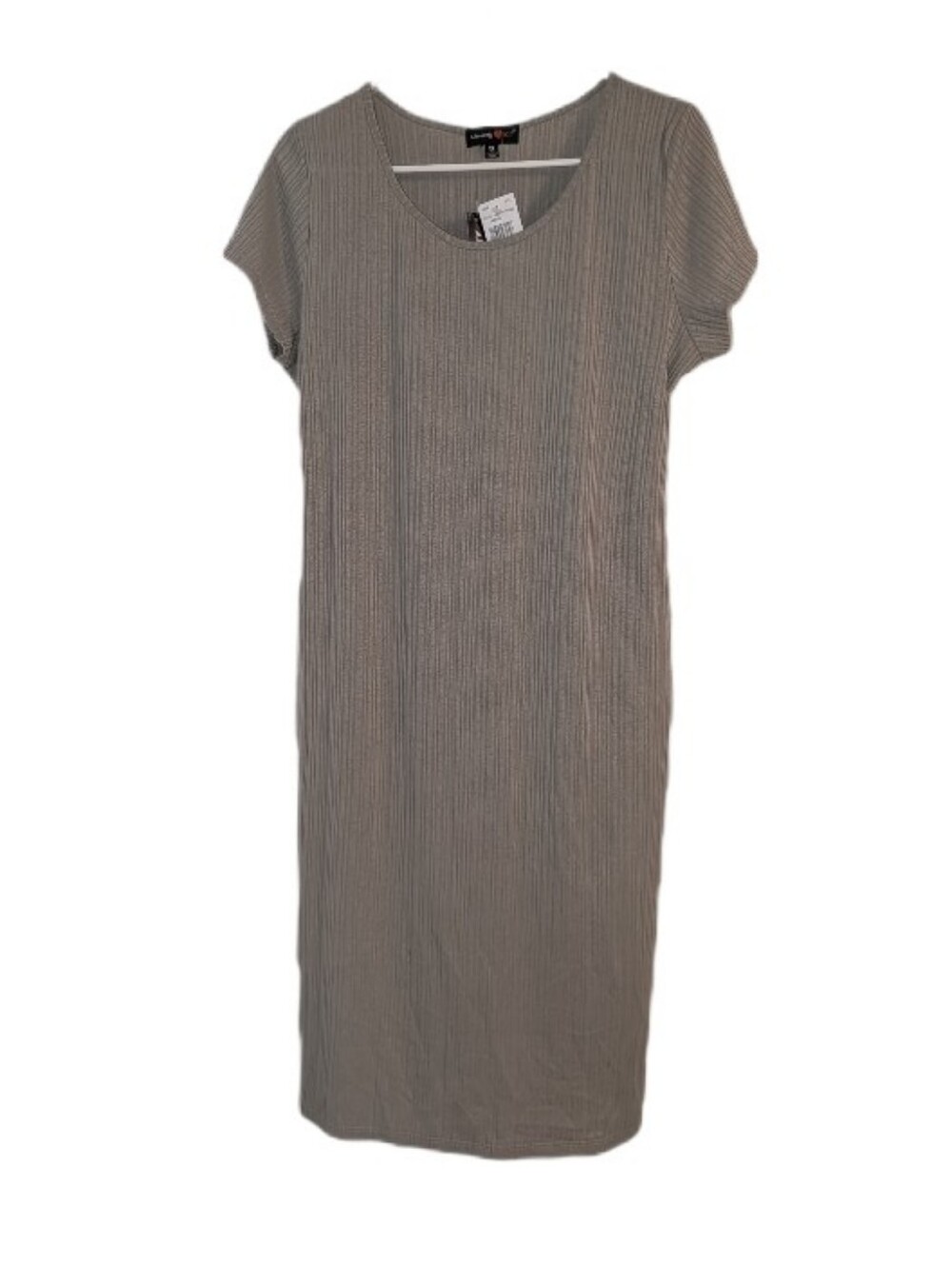 🆕 Absolutely Love It Green Ribbed Short-Sleeve Midi Dress 1X
